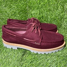 Sperry Top-Sider Boat Shoes Men 9 Red Authentic Original A/O 3 Eye Vibram NEW