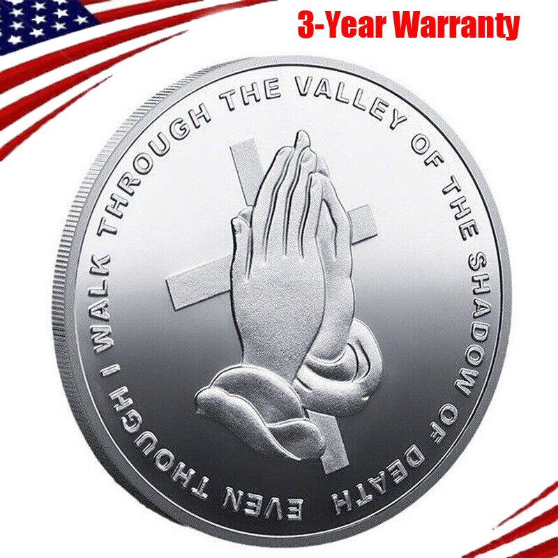 1 PC Bible Commemorative Coin Psalms Faith Religion Medal Silver Challenge Coins