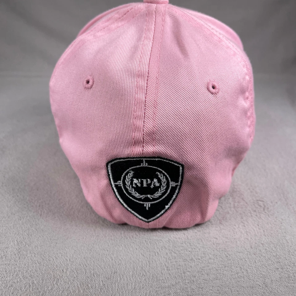 Gorra de béisbol rosa de municiones de la Policía Nacional para hombre S/M FlexFit NPA bordada Foto 3 de 4