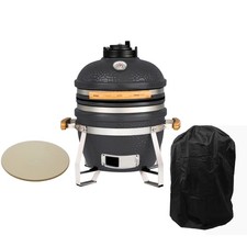 Boss Grill The Egg XS - 15 Inch Ceramic Kamado Style Charcoal Smoker BB eiqeggxs