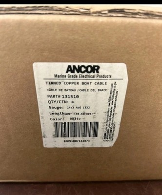 Ancor 131510 Triplex Cable, 14/3 AWG (3 x 2mm2), Flat - 100ft Black/Green/White
