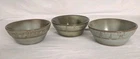 Vintage Frankoma 7X Mayan Aztec 6" Soup Cereal Bowls Prairie Green - Lot of 3