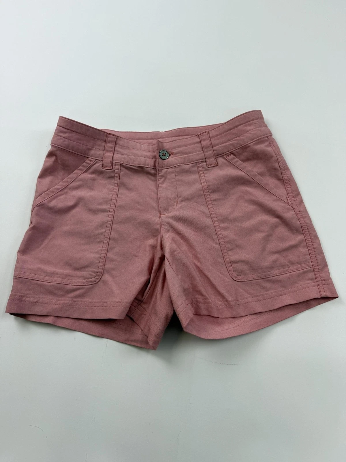Columbia Shorts Womens 4 Pink 5" Utility Cargo Pockets Hiking Travel Outdoors