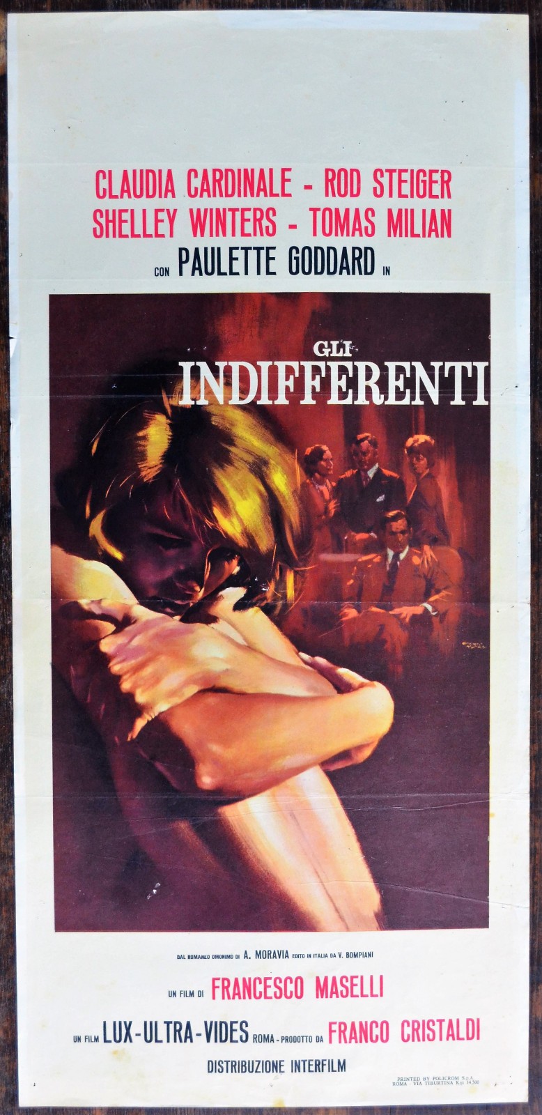 Locandina originale film Gli indifferenti (1964) - Regia di Francesco Maselli