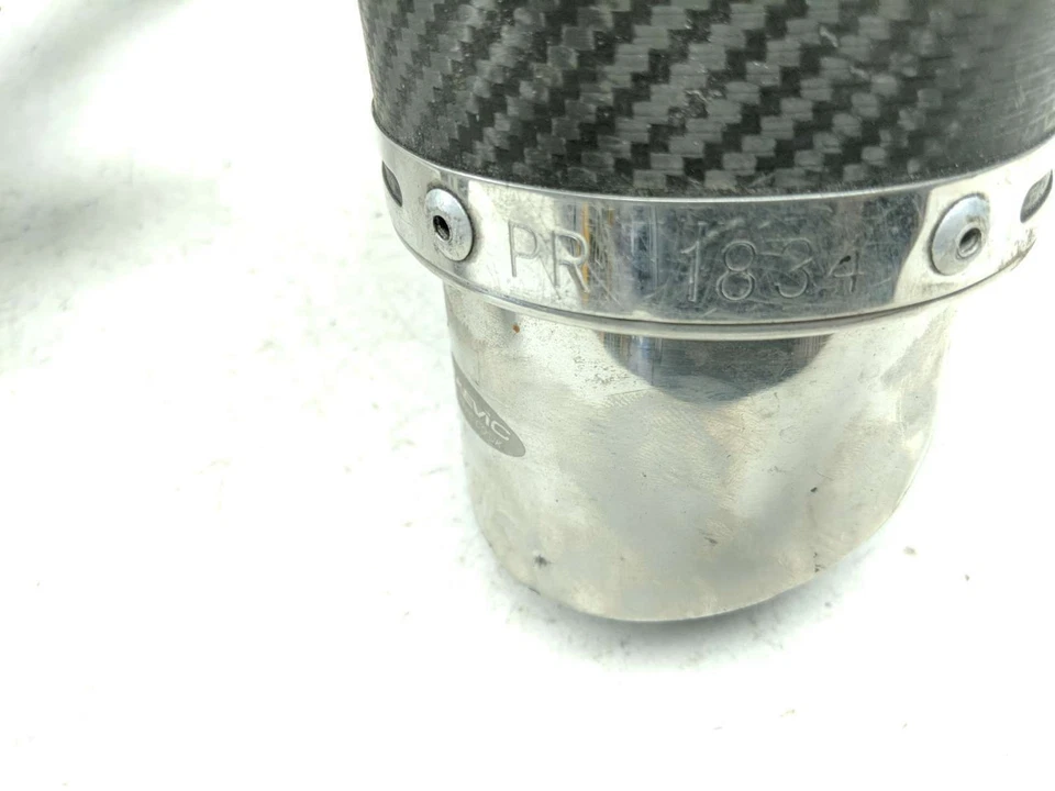 04 Silenciador de tubo de escape completo Yamaha YZF R6 R6S DELKEVIC PR 1834 DAÑADO Foto 4 de 4