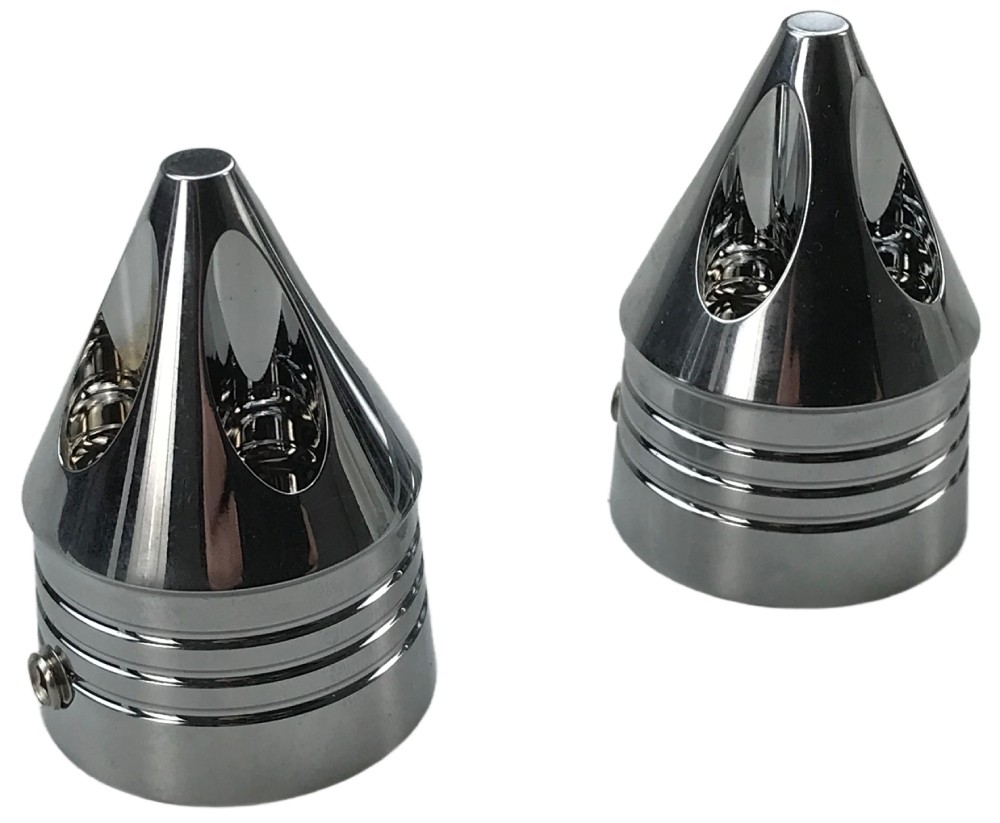  peak各種 Avon AXL-SPK-CH-78 Spike Chrome Front Axle Nut Cover Fits 7/8