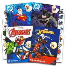 Superhero Tattoos for Kids Bundle  100 Pcs Marvel and DC Super Hero Temporary