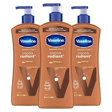 3 Vaseline Intensive Care Body Lotion for Dry Skin Cocoa Radiant Lotion 20.3 oz