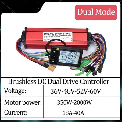 36-60V 800W Square Wave Dual Drive BLDC Controller Kit mit LCD E-Bike Scooter
