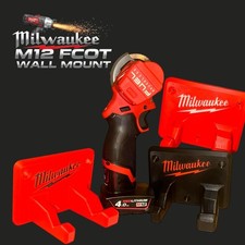 Milwaukee M12 FCOT Wall Mount Holder &ndash; Tool Storage Bracket Rack Red/Black/white