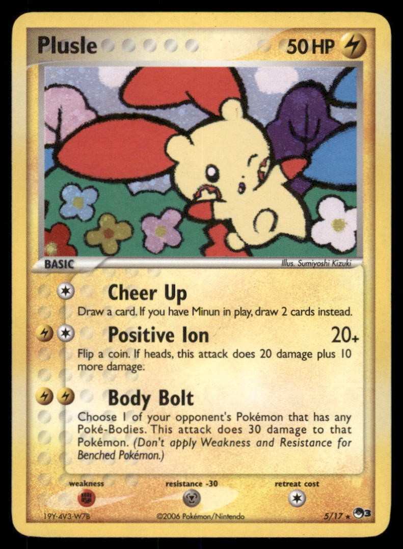 Plusle 5/17 POP Series 3 Pokemon Card