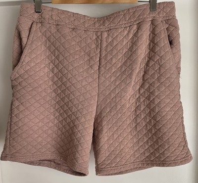 Threadbare Women's Shorts Size 8 Mauve Quilted Casual Athleisure Bermuda