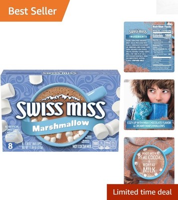 Indulge in Chocolate Hot Cocoa Mix with Marshmallows - 8 Packets, Caffeine Free