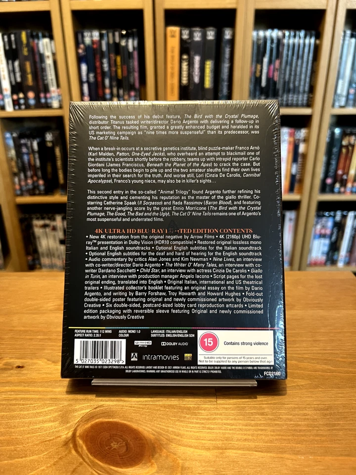 The Cat O' Nine Tails | Limited Edition | Arrow Video | Brand New | OOP 4K - Image 2 of 2