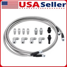 For Gm 4l60e 4l80e Flexible Ss Braided Transmission Cooler Lines Kit -6an Hose For Gm 4l60e 4l80e Flexible Ss Braided Transmission Cooler Lines Kit -6an Hose