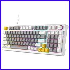 Smart Mechanical Keyboard Gaming, 96 Keys Full Size with LED Colorful Backlit...