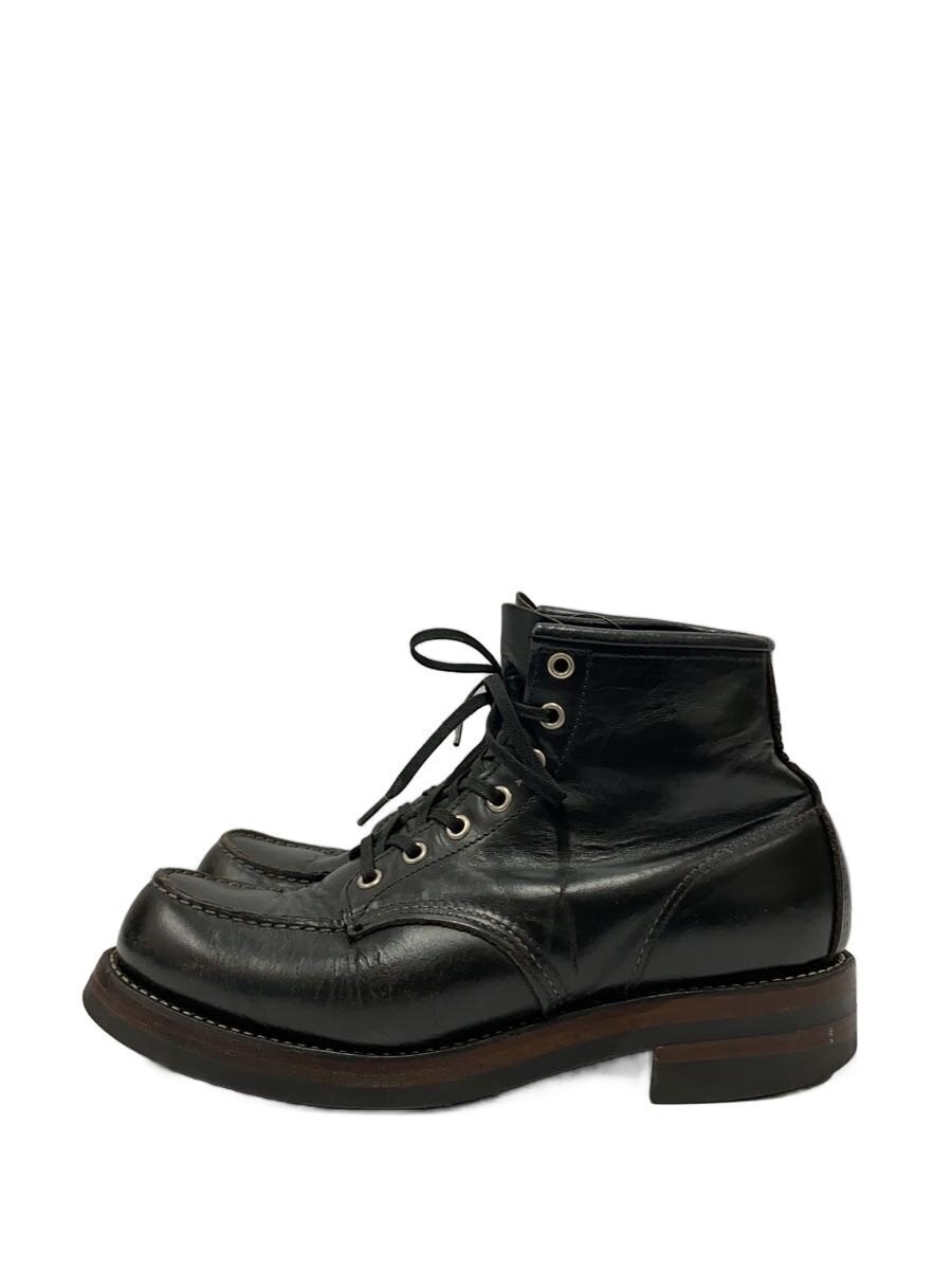Red Wing Lace-Up Boots/Us8/Blk/Leather 3467