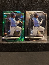 2025 Panini Prizm Baseball Homer Bush Jr Green Cracked Ice and Base Tampa Bay 