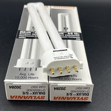 2 SYLVANIA DULUX S/E Compact Fluorescent Light Bulb 13W 20284 830 4-Prong
