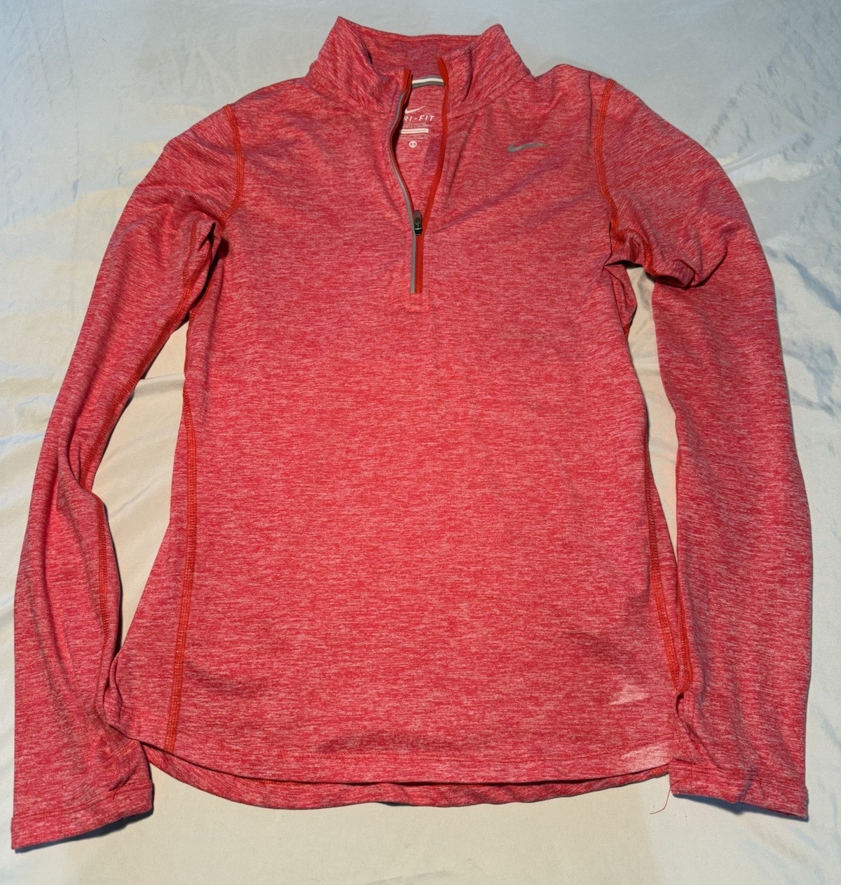 SACAI X NIKE Nike Running Fit Mezza Zip Activewear Top Donna Dri Fit Taglia XSmall ROSSO ARANCIONE