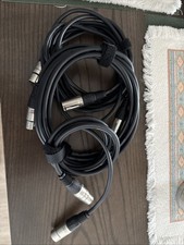 XLR Microphone Cables – Lot of 3 – Various Lengths (One 6 ft, Two 10 Ft)