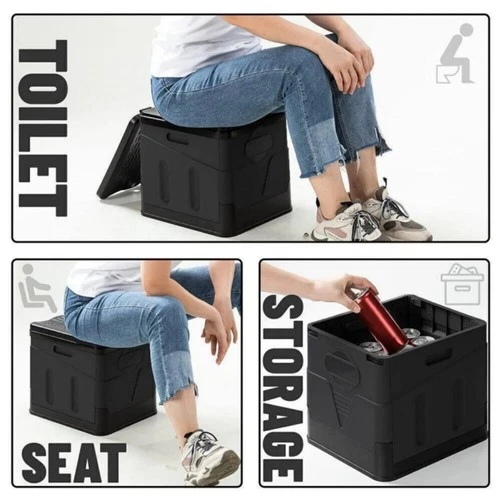 ⭐20L Portable Folding Toilet Car Outdoor Travel Potty for Camping Hiking Beach - Picture 7 of 9