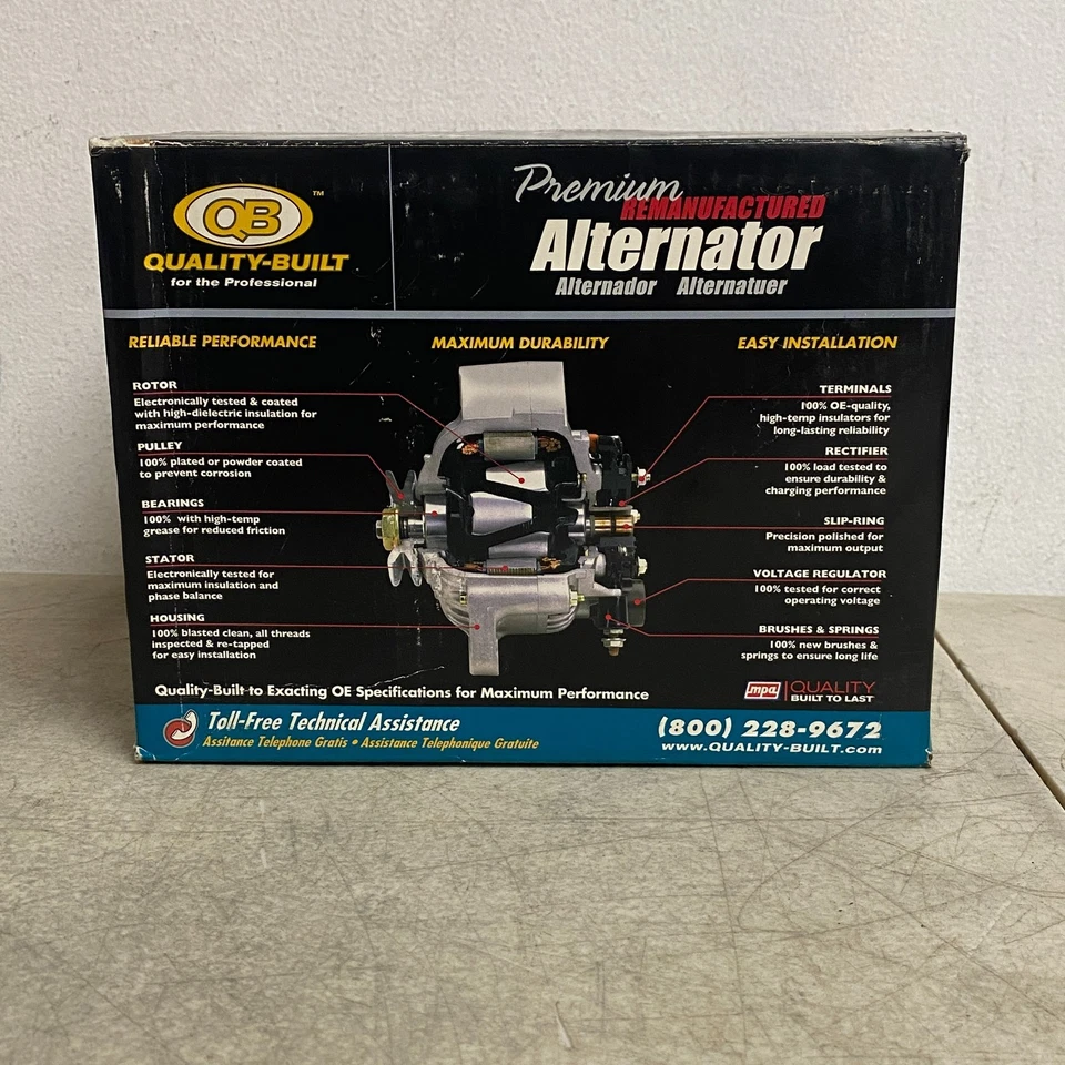 Quality-Built 15815 Reman Alternator 12V 90A Fits 1989-91 Isuzu Trooper 2.8L V6 - Image 2 of 4