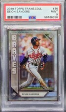 Deion Sanders 2019 Topps Transcendent 36 SP /100 PSA 9 Mint 