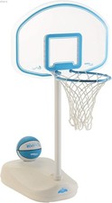 Dunn-Rite Clear Shot Poolside Fillable Base Basketball Hoop w/Ball, Base, Clear