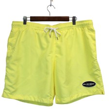 Playboy by PacSun Mens XL Swim Trunks Yellow Lined Summer Beachy Vacation