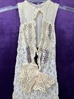 Fancy 20s Flapper Lace Insert  4 Bodice Dress Dickey Blouse — photo 2