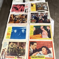 Lot de cartes originales de lobby cinéma américain : Dondi, les Tartares, ne jamais lâcher prise et plus