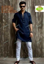 Mens Kurta Shirt Solid Kurta Indian Kurta Cultural Mens Wear Cotton Cloth