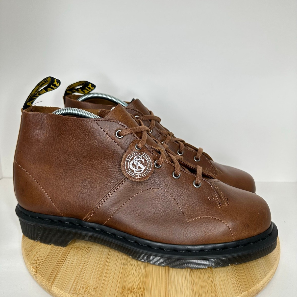 Dr. Martens Church Vintage Monkey Boots Brown Leather Mens 13