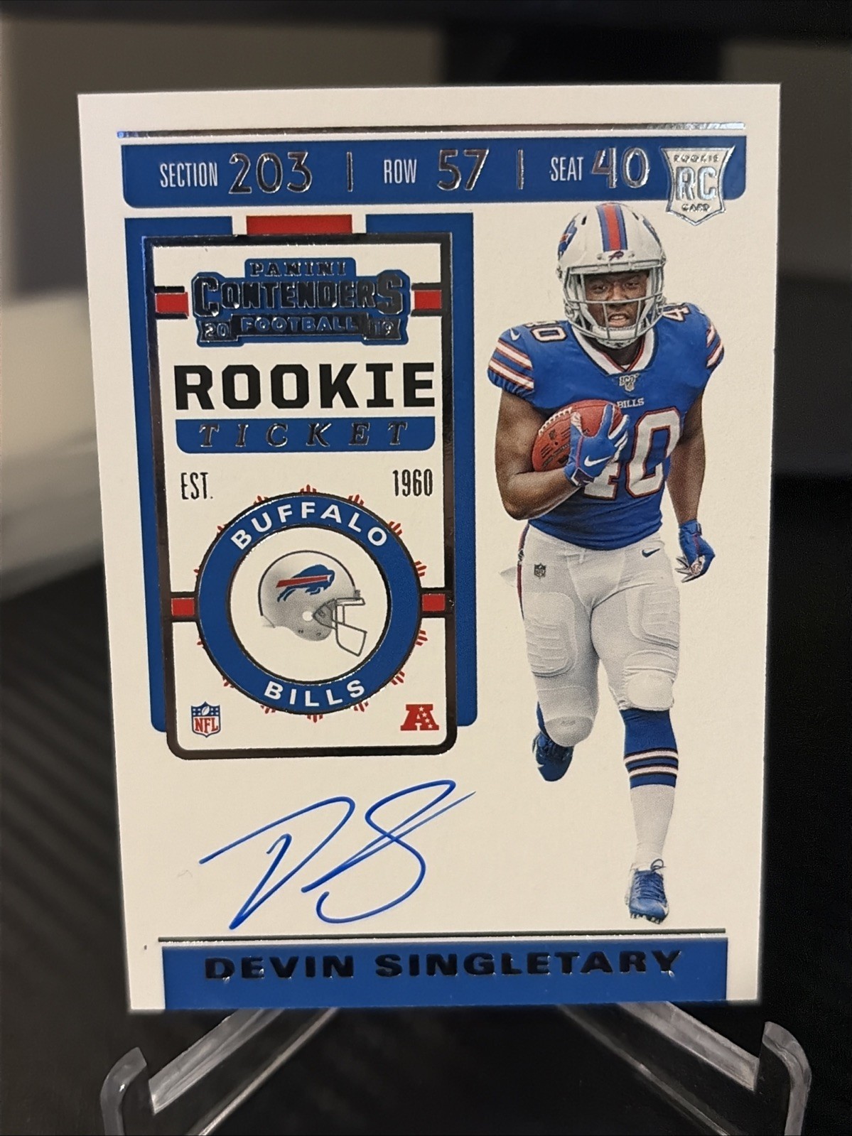 DEVIN SINGLETARY 2019 CONTENDERS ROOKIE AUTO #137 Variation