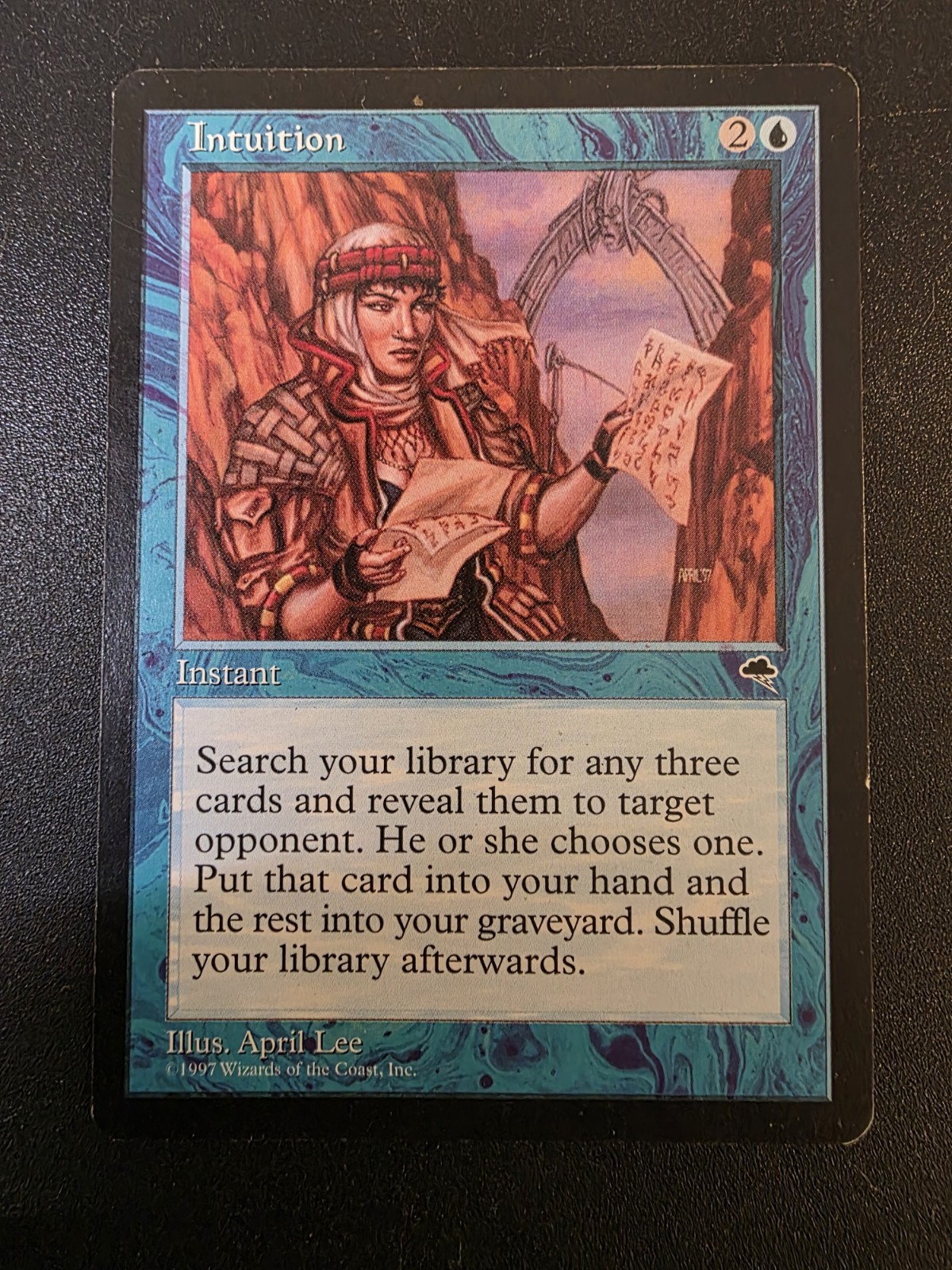 Intuition Tempest Instant Rare Regular Blue English April Lee 70 MTG