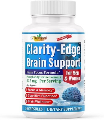 Clarity Edge Adult Brain Booster Supplement Memory Focus Mental Clarity 30 Caps