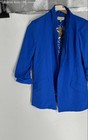 Skies Are Blue Womens Blue 3/4 Sleeve Pockets Open Front Blazer Size Medium — photo 3