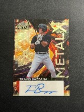 TRAVIS BAZZANA 2026 LEAF METAL X AUTO SUPER PRISMATIC GOLD CIRCLES 1/1 CLEVELAND