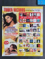 Janet Jackson All For You Album Tower Records Promo Print Advertisement 2001