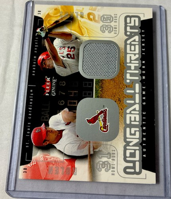 #ad 2003 Fleer Genuine Long Ball Threats Troy Glaus Rolen Jersey Swatch Mem Relic $2.50