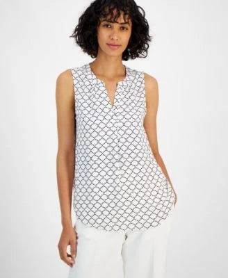 T Tahari Womens Printed Split-Neck Sle Sunray 197055217528 XS RT $68.0