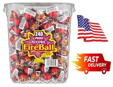 Wonka Atomic Fireball Candy Cinnamon Flavor Bulk Candy 60/240 count