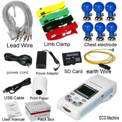 For Touch 1 Channel ECG Machine 12 Lead EKG Monitor Electrocardiograph USB