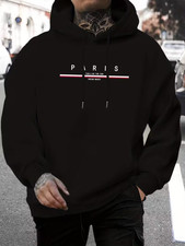 Men's warm  Hoodie Sweater  Cosy Winter Casual  Pullover Black XL 42Free Postage