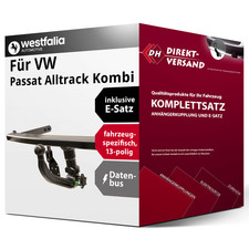 Für Passat Alltrack B7 3C (Westfalia) Anhängerkupplung abnehmbar + E-Satz 13pol