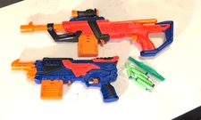 BUZZ BEE ADVENTURE FORCE ACTION DART BLASTER GUN RIFLE SCOPE w/ MAGAZINES LOT