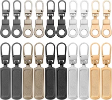 20Pcs Zipper Pull Replacement, 2 Styles Fix Zip Puller Detachable Zipper Slider