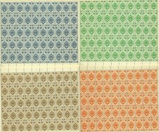 India 1942- French India -MNH stamps.Mi Nr.: 219/232. Sheet of 50.(EB) AR1-00144