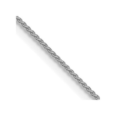 14K Weißgold 24 Zoll 0,85 mm Spiga Kette Halskette